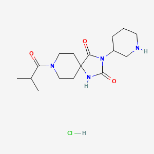 8-Isobutyryl-3-(piperidin-3-yl)-1,3,8-triazaspiro[4.5]decane-2,4-dione hydrochloride