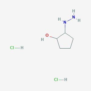 molecular formula C5H14Cl2N2O B12312874 2-Hydrazineylcyclopentan-1-ol dihydrochloride 