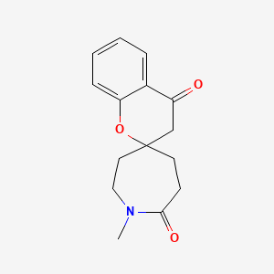 molecular formula C15H17NO3 B12312923 1-Methylspiro[azepane-4,2'-chromane]-4',7-dione 