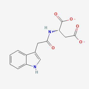 molecular formula C14H12N2O5-2 B1231293 (吲哚-3-基)乙酰-L-天冬氨酸 