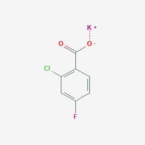 molecular formula C7H3ClFKO2 B12312938 Potassium 2-chloro-4-fluorobenzoate 