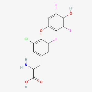 2-Amino-3-[3-chloro-4-(4-hydroxy-3,5-diiodophenoxy)-5-iodophenyl]propanoic acid