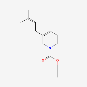 molecular formula C15H25NO2 B12312969 tert-butyl 5-(3-methylbut-2-en-1-yl)-3,6-dihydropyridine-1(2H)-carboxylate 