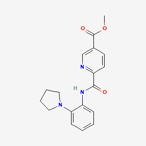 Methyl 6-{[2-(pyrrolidin-1-yl)phenyl]carbamoyl}pyridine-3-carboxylate