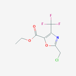 Ethyl 2-(chloromethyl)-4-(trifluoromethyl)-1,3-oxazole-5-carboxylate