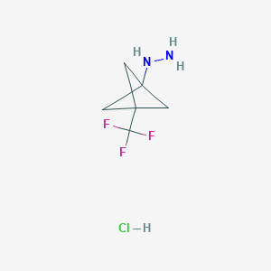 [3-(Trifluoromethyl)bicyclo[1.1.1]pentan-1-yl]hydrazine hydrochloride