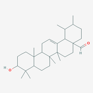 (1S,2R,4aS,6aS,6bR,10S,12aR,12bR,14bS)-10-Hydroxy-1,2,6a,6b,9,9,12a-heptamethyl-1,2,3,4,4a,5,6,6a,6b,7,8,8a,9,10,11,12,12a,12b,13,14b-icosahydropicene-4a-carbaldehyde