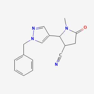 2-(1-Benzyl-1H-pyrazol-4-yl)-1-methyl-5-oxopyrrolidine-3-carbonitrile