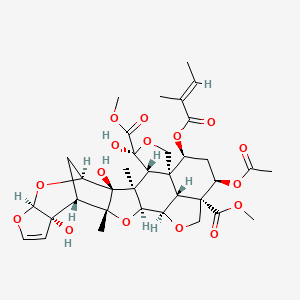 molecular formula C35H44O16 B1231305 3-Acetyl-1-tigloylazadirachtinin 