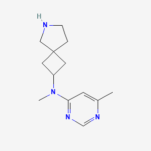 molecular formula C13H20N4 B12313052 N-methyl-N-(6-methylpyrimidin-4-yl)-6-azaspiro[3.4]octan-2-amine 