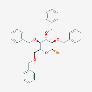 molecular formula C34H35BrO5 B123131 (2R,3R,4S,5R,6R)-3,4,5-三（苄氧基）-2-溴-6-(3-苯丙基）四氢-2H-吡喃 CAS No. 4196-35-4