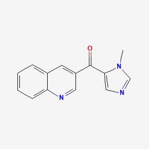 molecular formula C14H11N3O B12313114 3-(1-methyl-1H-imidazole-5-carbonyl)quinoline 