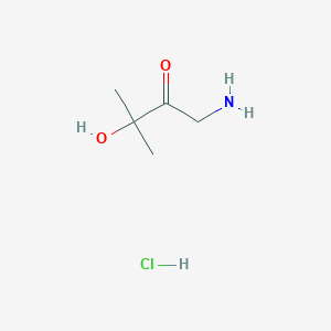 molecular formula C5H12ClNO2 B12313142 1-Amino-3-hydroxy-3-methylbutan-2-one hydrochloride 