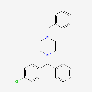 molecular formula C24H25ClN2 B12313149 Demethyl Meclizine 