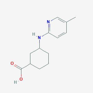 molecular formula C13H18N2O2 B12313165 rac-(1R,3S)-3-[(5-methylpyridin-2-yl)amino]cyclohexane-1-carboxylic acid, cis 