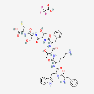 molecular formula C51H67F3N10O14S B12313187 H-DL-Phe-DL-Trp-DL-Lys-DL-xiThr-DL-Phe-DL-xiThr-DL-Ser-DL-Cys-OH.TFA 