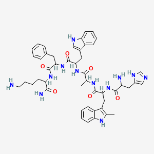 molecular formula C47H58N12O6 B12313223 HexarelinAcetate 