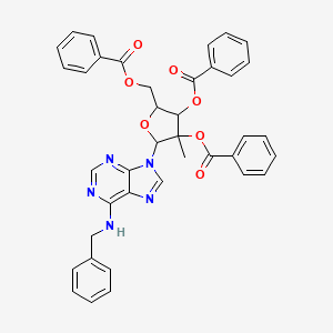 [3,4-Dibenzoyloxy-5-[6-(benzylamino)purin-9-yl]-4-methyloxolan-2-yl]methyl benzoate