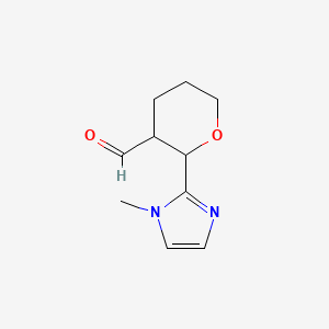 2-(1-Methyl-1H-imidazol-2-yl)oxane-3-carbaldehyde