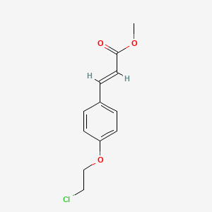 molecular formula C12H13ClO3 B12313305 methyl (2E)-3-[4-(2-chloroethoxy)phenyl]prop-2-enoate 