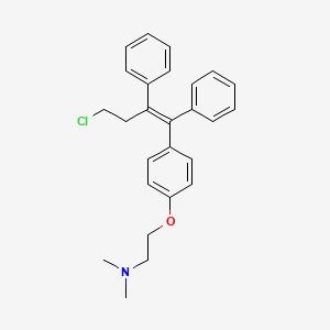 molecular formula C26H28ClNO B12313331 2-(4-(4-Chloro-1,2-diphenylbut-1-en-1-yl)phenoxy)-N,N-dimethylethanamine 