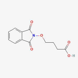 molecular formula C12H11NO5 B12313338 4-((1,3-Dioxoisoindolin-2-yl)oxy)butanoic acid 