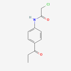 molecular formula C11H12ClNO2 B12313405 2-chloro-N-(4-propionylphenyl)acetamide 