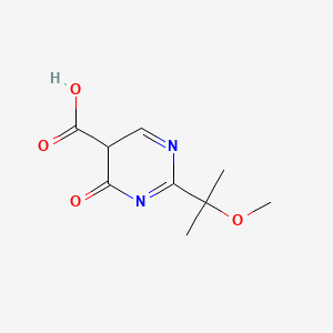 molecular formula C9H12N2O4 B12313413 2-(2-methoxypropan-2-yl)-4-oxo-5H-pyrimidine-5-carboxylic acid 