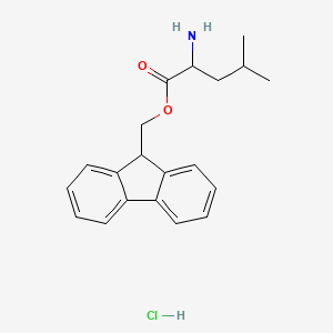 9H-fluoren-9-ylmethyl 2-amino-4-methylpentanoate;hydrochloride