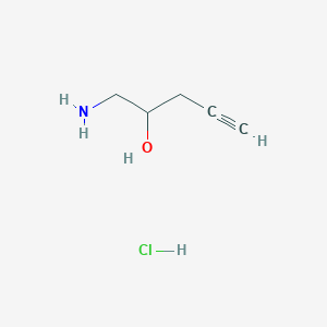 1-Aminopent-4-yn-2-ol hydrochloride