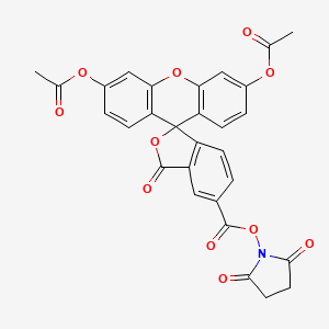 molecular formula C29H19NO11 B1231346 5-CFDA N-琥珀酰亚胺酯 CAS No. 150206-05-6