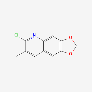 molecular formula C11H8ClNO2 B12313462 6-Chloro-7-methyl-[1,3]dioxolo[4,5-g]quinoline 