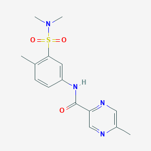 N-[3-(dimethylsulfamoyl)-4-methylphenyl]-5-methyl-2-pyrazinecarboxamide