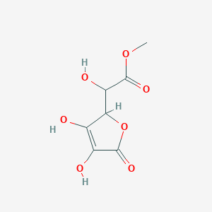 molecular formula C7H8O7 B12313487 methyl 2-(3,4-dihydroxy-5-oxo-2H-furan-2-yl)-2-hydroxyacetate 