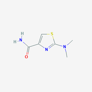 molecular formula C6H9N3OS B12313498 2-(Dimethylamino)-1,3-thiazole-4-carboxamide 