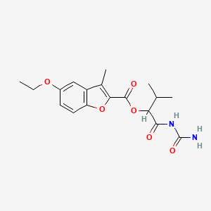 5-Ethoxy-3-methyl-2-benzofurancarboxylic acid [1-(carbamoylamino)-3-methyl-1-oxobutan-2-yl] ester