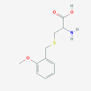 molecular formula C11H15NO3S B12313551 2-Amino-3-{[(2-methoxyphenyl)methyl]sulfanyl}propanoic acid 