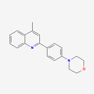 molecular formula C20H20N2O B1231357 4-[4-(4-甲基-2-喹啉基)苯基]吗啉 
