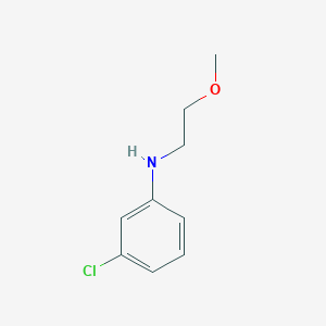 molecular formula C9H12ClNO B12313642 3-chloro-N-(2-methoxyethyl)aniline 