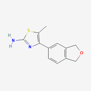 molecular formula C12H12N2OS B12313689 4-(1,3-Dihydro-2-benzofuran-5-yl)-5-methyl-1,3-thiazol-2-amine 