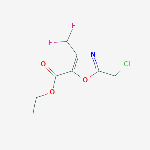 Ethyl 2-(chloromethyl)-4-(difluoromethyl)-1,3-oxazole-5-carboxylate