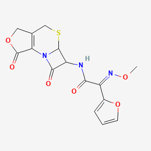 (alphaZ)-alpha-(Methoxyimino)-N-[(5aR,6R)-1,4,5a,6-tetrahydro-1,7-dioxo-3H,7H-azeto[2,1-b]furo[3,4-d][1,3]thiazin-6-yl]-2-furanacetamide