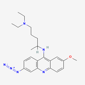 molecular formula C23H30N6O B1231373 3-Azido-9-((4-(diethylamino)-1-methylbutyl)amino)-7-methoxyacridine CAS No. 73332-88-4