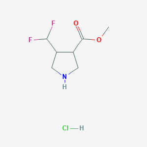 Methyl 4-(difluoromethyl)pyrrolidine-3-carboxylate hydrochloride