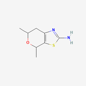 rac-(4R,6S)-4,6-dimethyl-4H,6H,7H-pyrano[4,3-d][1,3]thiazol-2-amine, cis