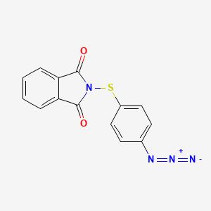 molecular formula C14H8N4O2S B1231375 N-((4-Azidophenyl)thio)phthalimide CAS No. 74676-97-4