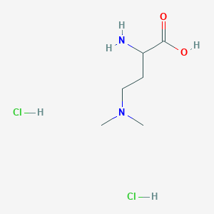 molecular formula C6H16Cl2N2O2 B12313762 2-Amino-4-(dimethylamino)butanoic acid dihydrochloride 