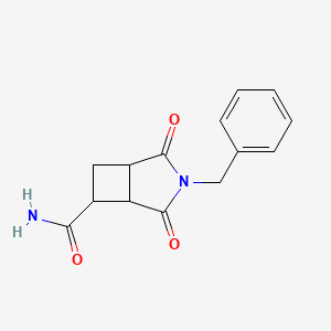 molecular formula C14H14N2O3 B12313771 rac-(1R,5S,6R)-3-benzyl-2,4-dioxo-3-azabicyclo[3.2.0]heptane-6-carboxamide 