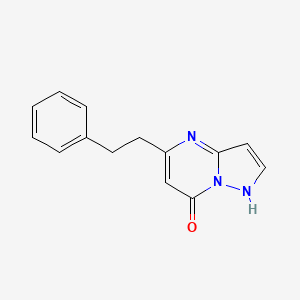 molecular formula C14H13N3O B12313801 5-Phenethylpyrazolo[1,5-a]pyrimidin-7-ol 