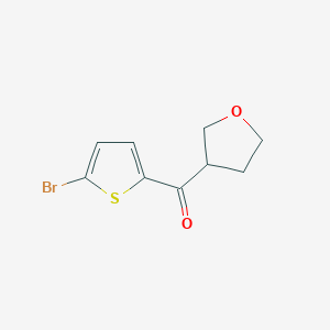 molecular formula C9H9BrO2S B12313827 3-(5-Bromothiophene-2-carbonyl)oxolane 